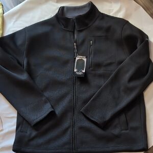 Black Lightweight Jacket with High Collar and Modern Fit